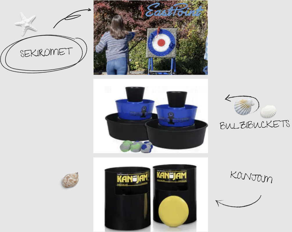 Axe throw, Bulzibucket, Kanjam